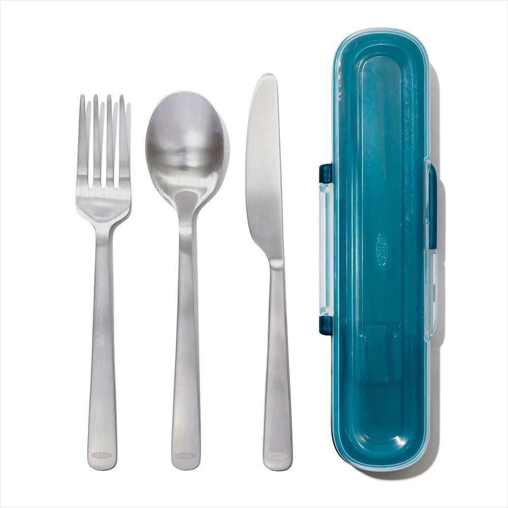OXO オクソー プレップ&ゴーステンレスカトラリーセット(ケース付
