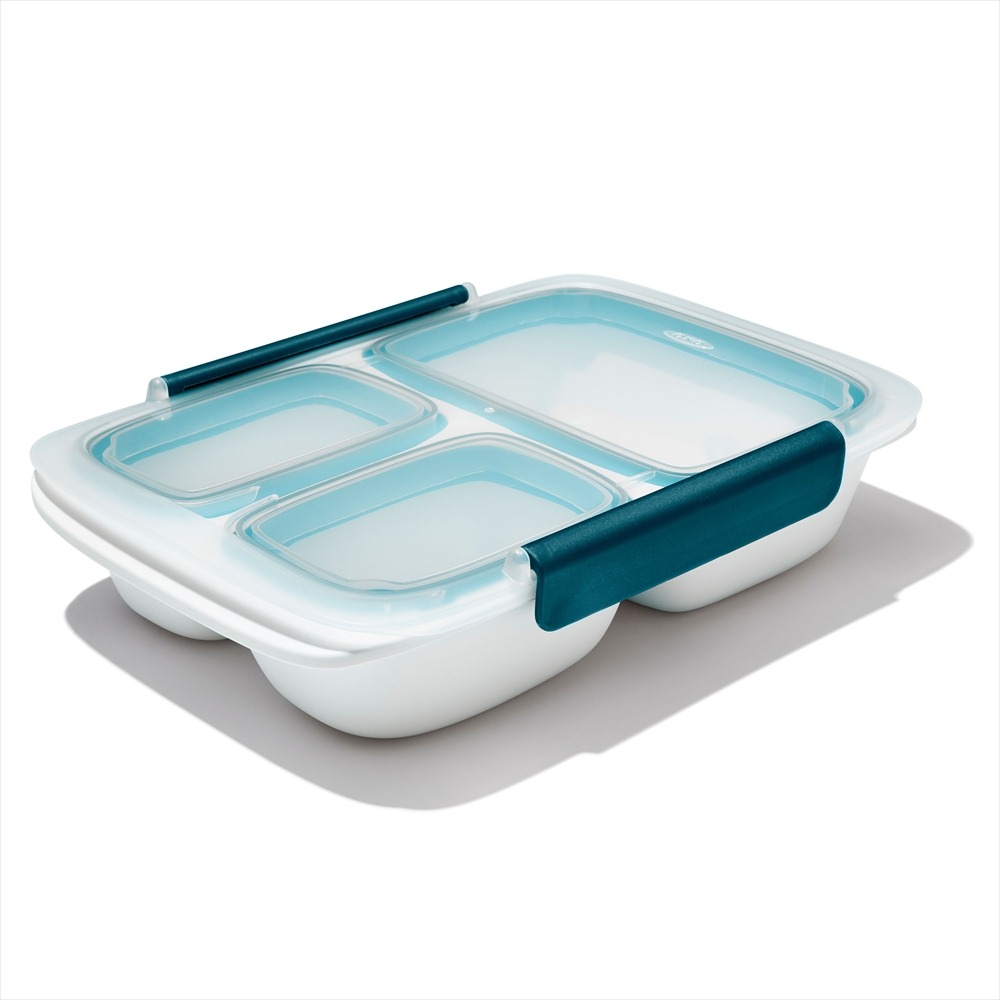 OXO オクソー プレップ&ゴー 仕切り付きコンテナ 0.9L ｜ OXO