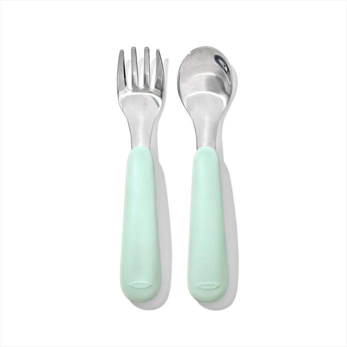 OXO オクソー Tot スプーン&フォークセット(ケース付き) オパール