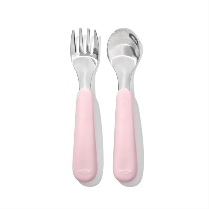 OXO オクソー Tot スプーン&フォークセット(ケース付き) ブロッサム