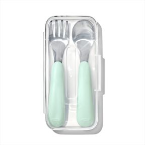 OXO オクソー Tot スプーン&フォークセット(ケース付き) オパール
