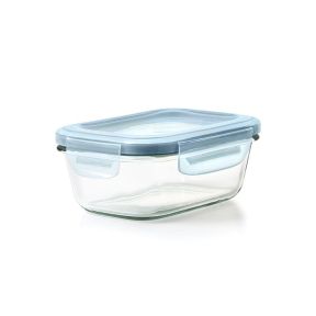 OXO オクソー スマートシールコンテナ (ガラス) ブルー レクタングル-380ml
