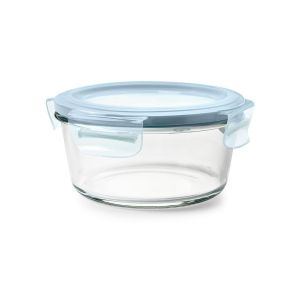 OXO オクソー スマートシールコンテナ (ガラス) ブルー ラウンド-0.9L