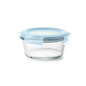 OXO オクソー スマートシールコンテナ (ガラス) ブルー ラウンド-0.4L