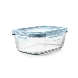 OXO オクソー スマートシールコンテナ (ガラス) ブルー レクタングル-0.8L